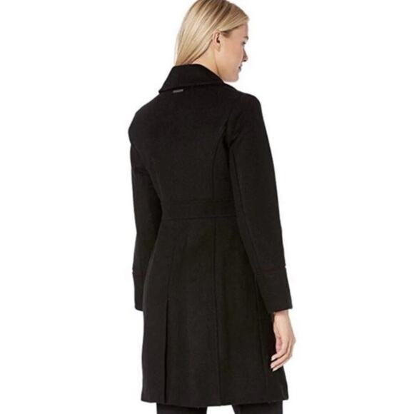 NWT Vince Camuto Double Breasted Black Wool Winter Coat - Picture 3 of 9